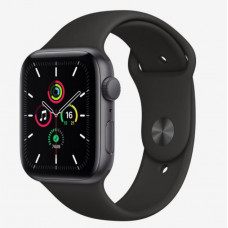 Apple Watch SE 44mm, GPS Space Gray Aluminum Case with Black Sport Band
