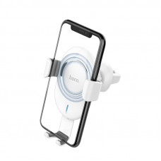 HOCO 2IN1 CAR HOLDER WITH WIRELESS CHARGER CW17 WHITE