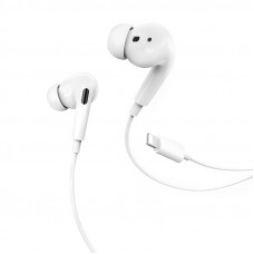 HOCO M1 PRO ORIGINAL SERIES WIRED EARPHONES WITH MIC FOR LIGHTNING (WHITE)