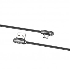 HOCO U60 SOUL SECRET CHARGING DATA CABLE FOR MICRO USB - METAL GRAY