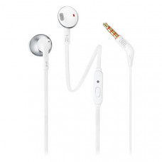 JBL T205 Wired In-Ear Headphones With Mic White