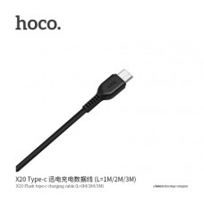 HOCO FLASH CHARGING CABLE TYPE-C 2M X20 (BLACK)