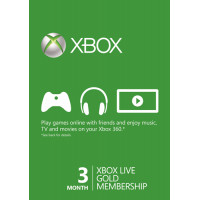 XBOX LIVE GOLD SUBSCRIPTION CARD-3 MONTHS