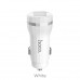 HOCO STAUNCH DUAL PORT IN-CAR CHARGER WITH TYPE-C CABLE Z27 (WHITE)